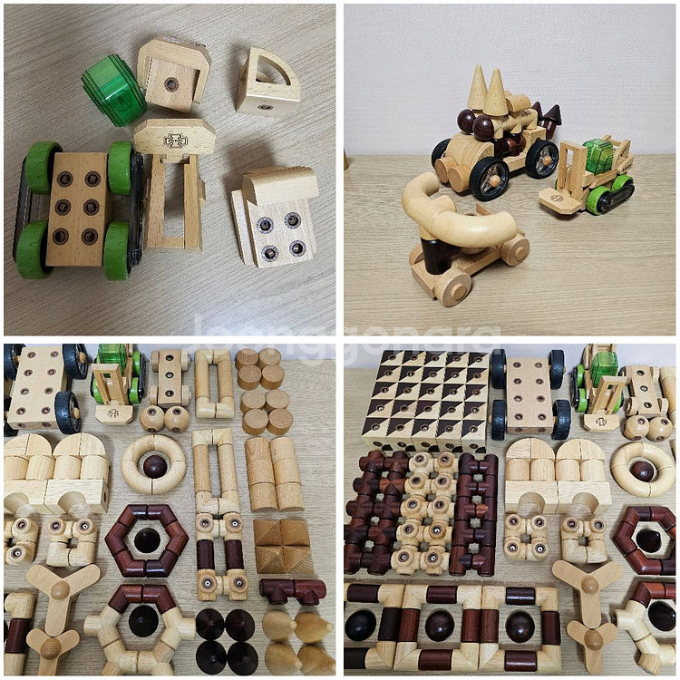 (자동차3대) 에드토이 205피스 원목자석블럭 에듀토이 edtoy--1