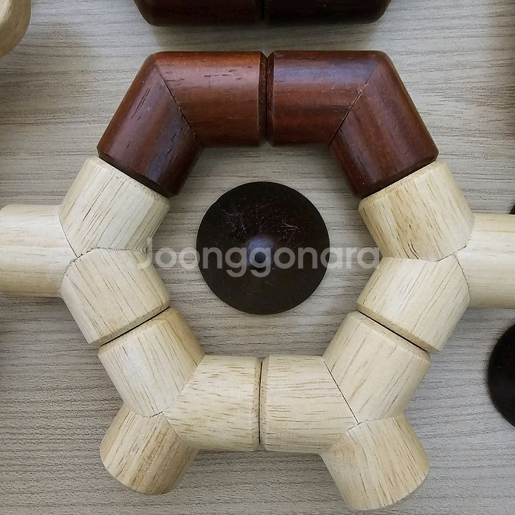 (자동차3대) 에드토이 205피스 원목자석블럭 에듀토이 edtoy--6