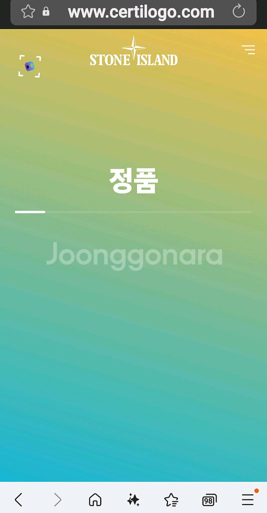 스톤아일랜드 카고 반바지 36--7