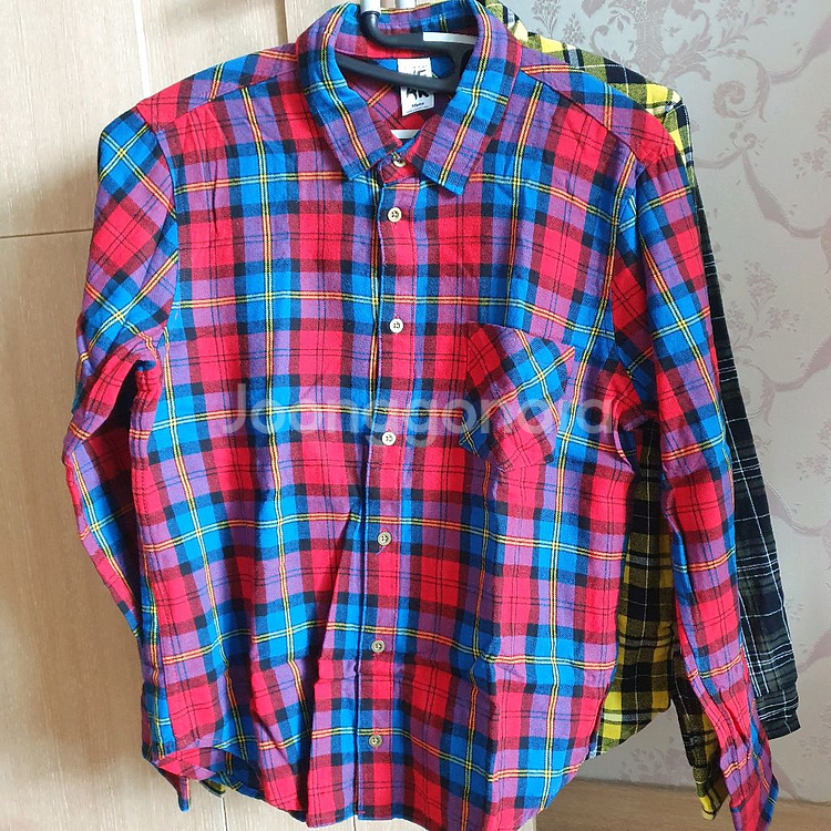 줌바 정품 체크남방xs--0