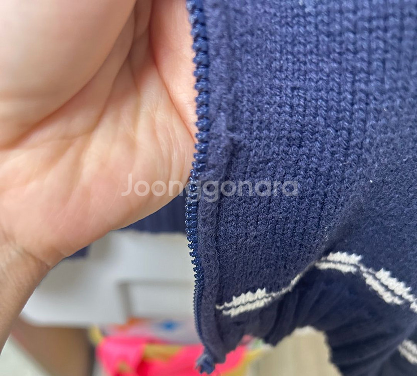 멜로우스위치 토끼 패턴 니트 가디건--3