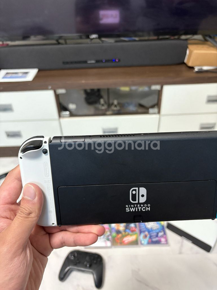 닌텐도 스위치 OLED 새상품급+타이틀14+주변기기 판매--3