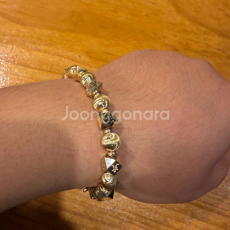 14k 염주 금팔찌--1