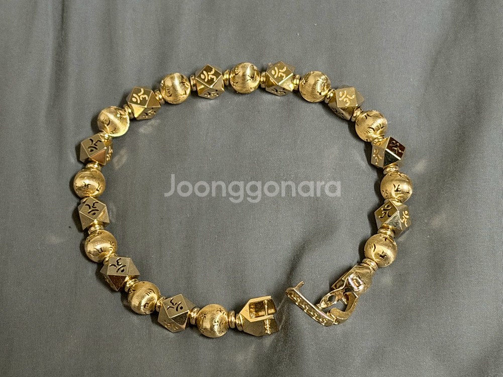 14k 염주 금팔찌--0