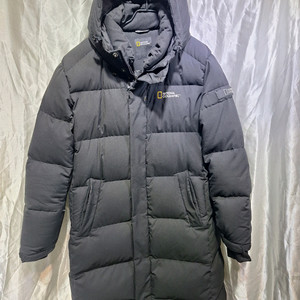 내셔널지오그래픽 블랙 롱패딩 후드패딩