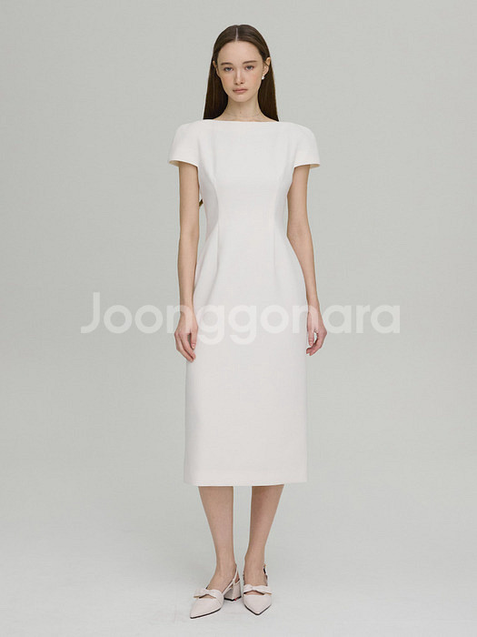 플로움 아이코닉 롱 드레스 크림 xs--0