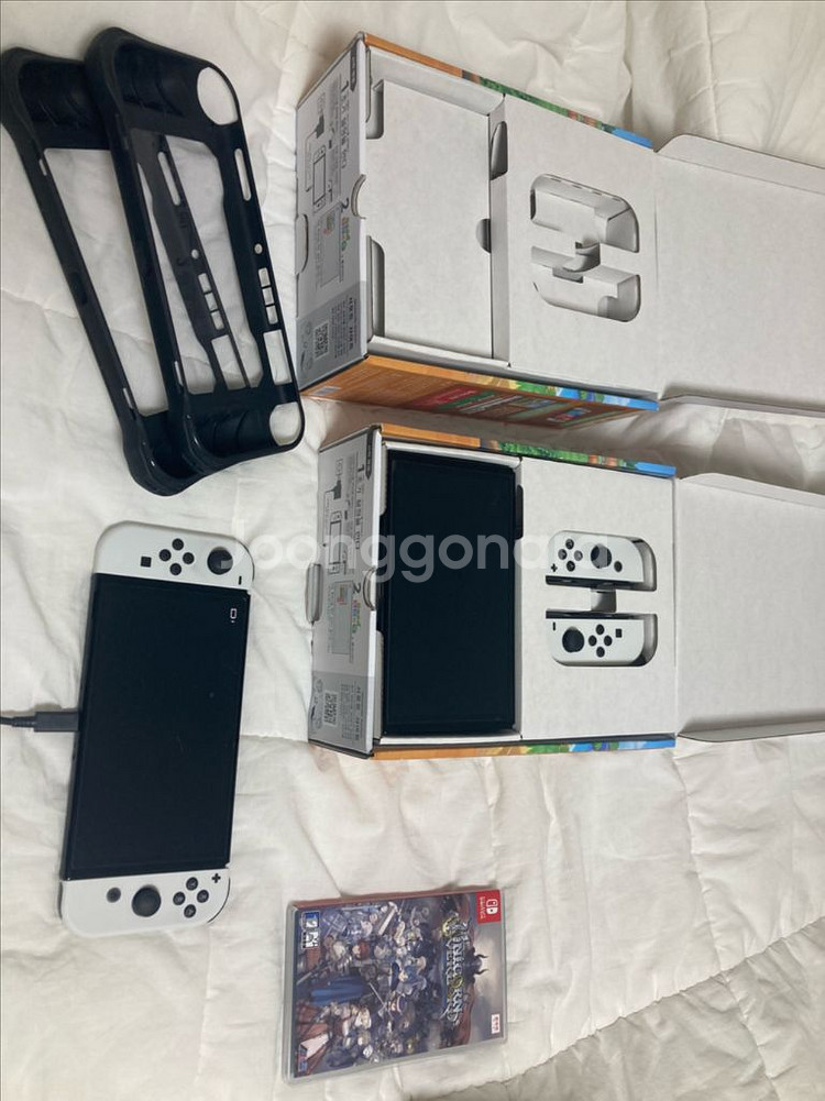 닌텐도 스위치 OLED 동물의숲 에디션(게임 미포) 2개 세트--2