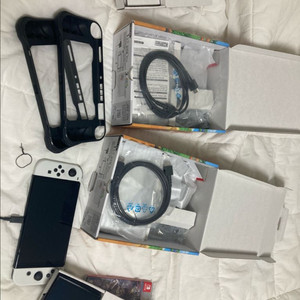 닌텐도 스위치 OLED 동물의숲 에디션(게임 미포) 2개 세트