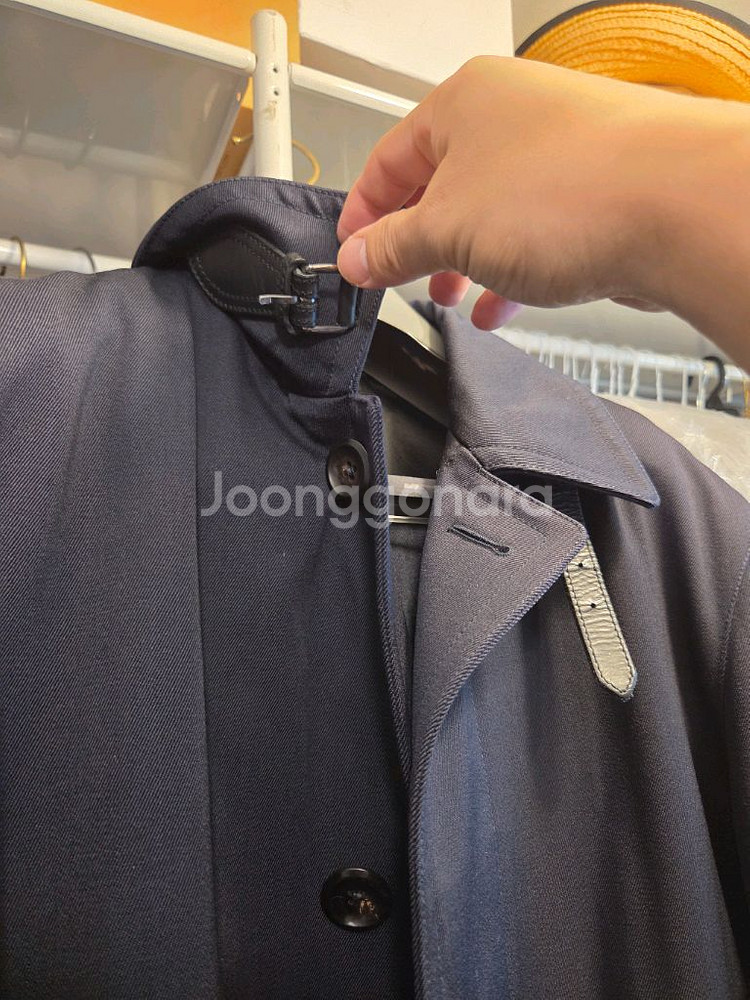 톰포드 네이비 트렌치 코트 48--2