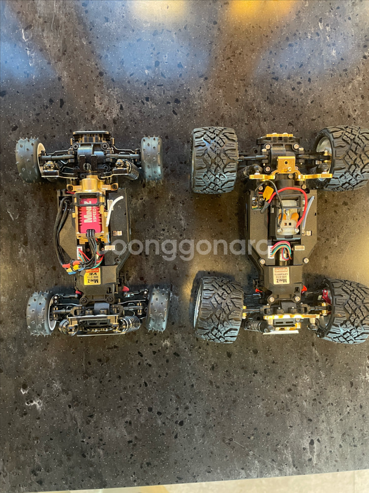 메탈파츠 풀옵션 미니지 버기 2대, 4x4 루비콘 1대 여분부품,충전기 일괄--1