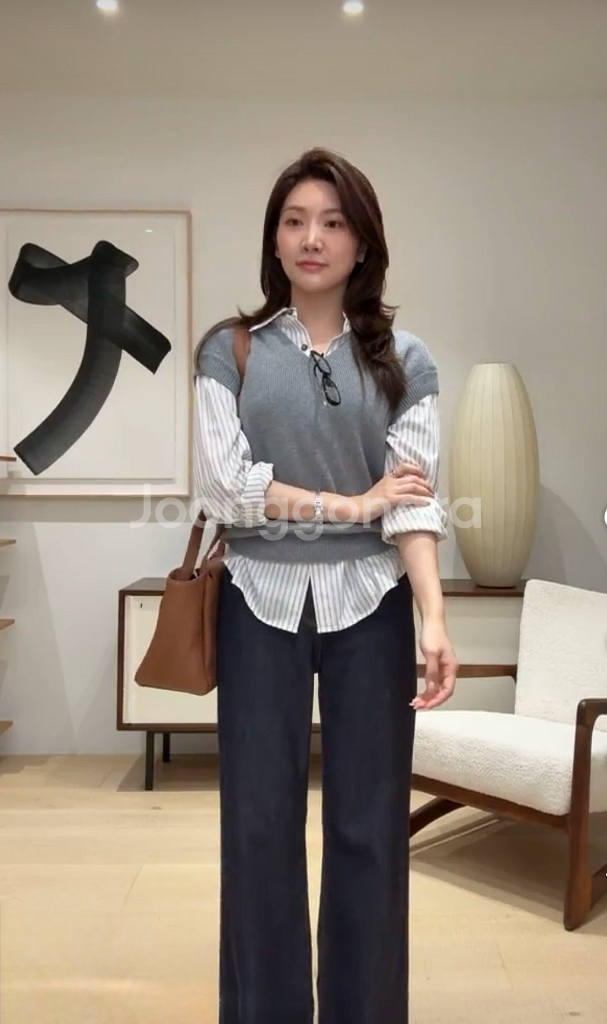 유메르) 베르디 메리노 베스트 -그레이컬러--0