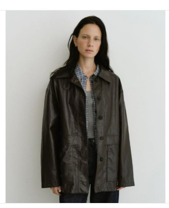 유라고 URAGO Button half leather jacket--0