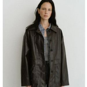 유라고 URAGO Button half leather jacket