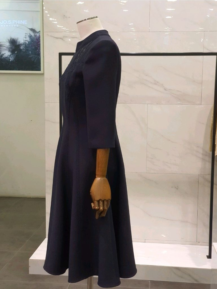 모조에스피 네이비 레이스원피스--1