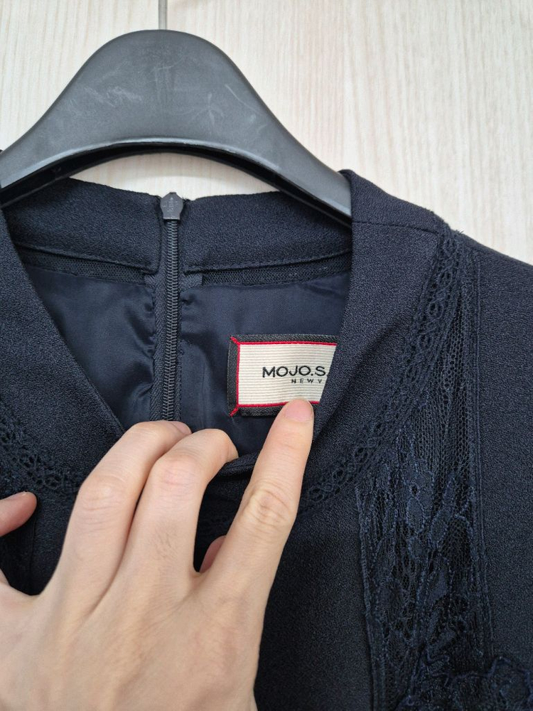 모조에스피 네이비 레이스원피스--5