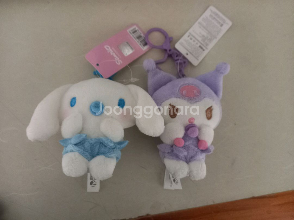 캐릭터 인형 키링 2개 세트--0