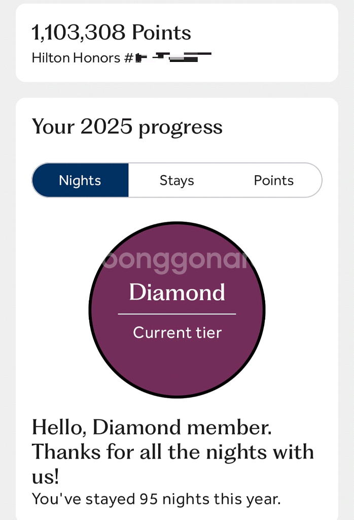 힐튼 포인트 1p=5.7원 50만p 양도합니다--0