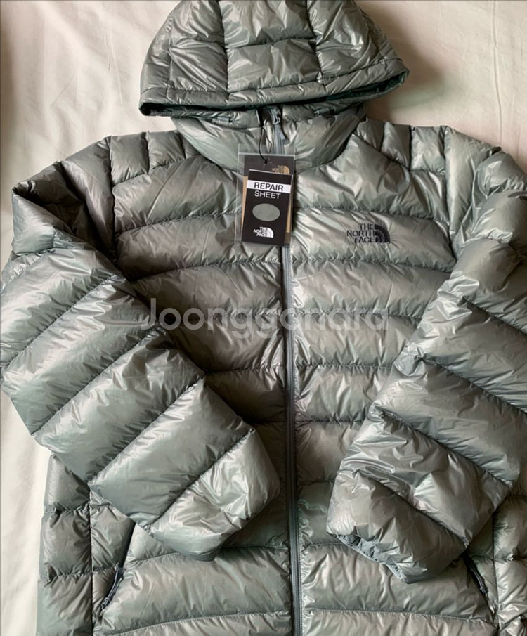 노스페이스 마티에 ex 다운 후디 라이트 그레이 XL--0