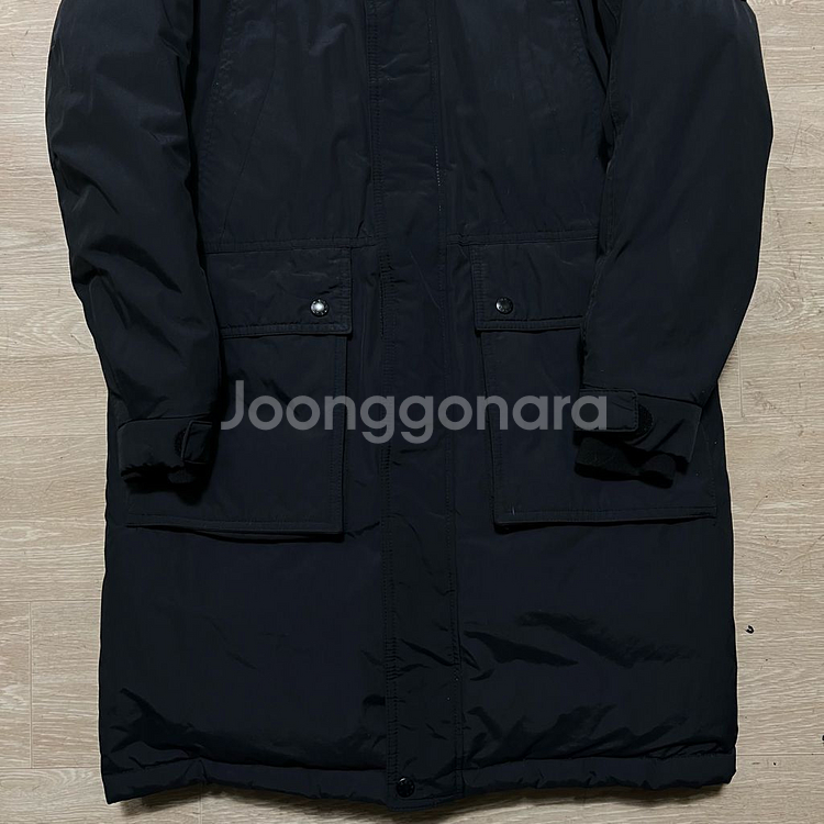 빈폴 아웃도어 덕다운 와펜 퍼후드 롱패딩 점퍼 [블랙] S/90--2