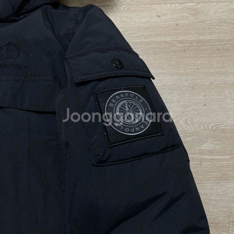 빈폴 아웃도어 덕다운 와펜 퍼후드 롱패딩 점퍼 [블랙] S/90--3