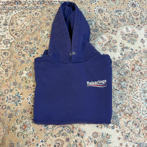 발렌시아가 웨이브 로고 후드티