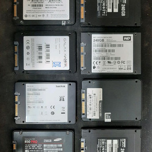 SSD 8개 240기가 6개 256기가 2개 일괄
