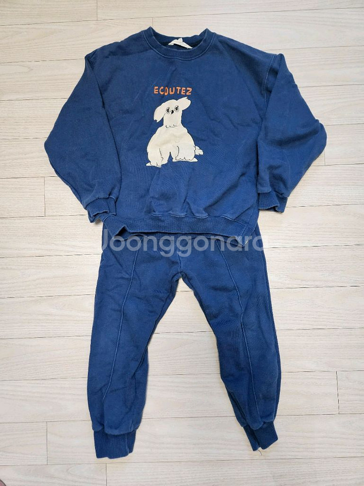 리미떼두두 강아지 프린트 상하복 세트--0