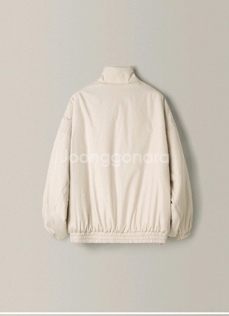 파사드패턴 패디드 트랙자켓 (M사이즈) 크림색 (새상품)--3