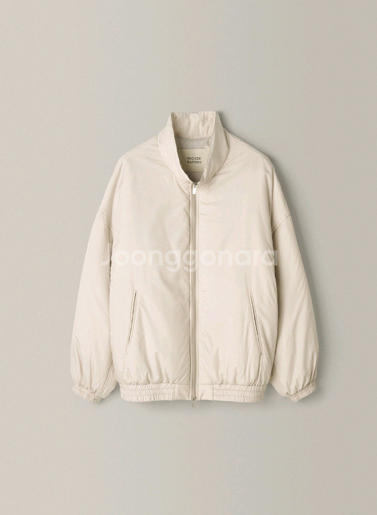 파사드패턴 패디드 트랙자켓 (M사이즈) 크림색 (새상품)--2