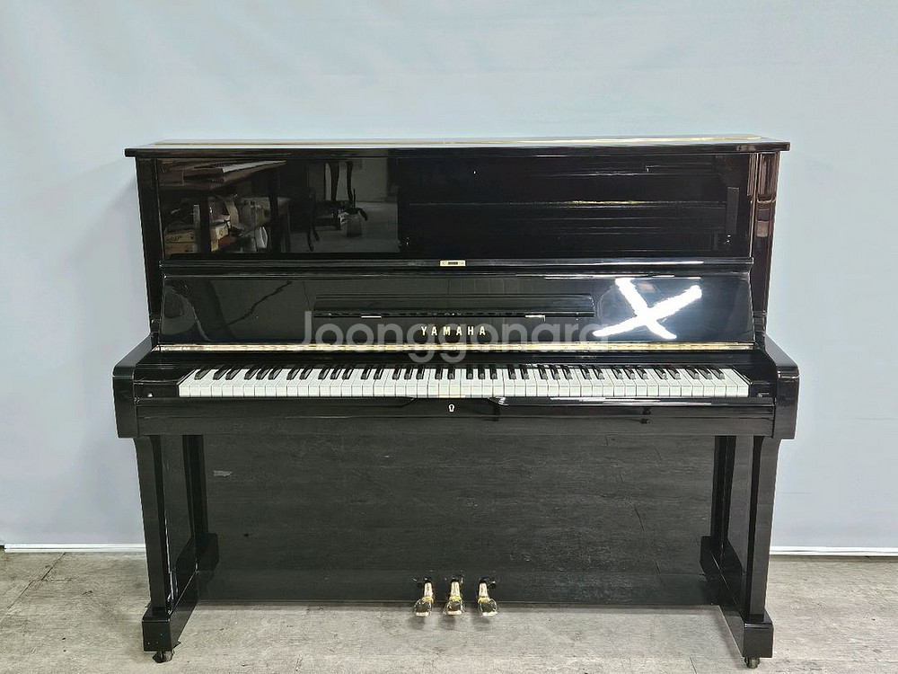 야마하피아노 U-1블랙 made in japan--0