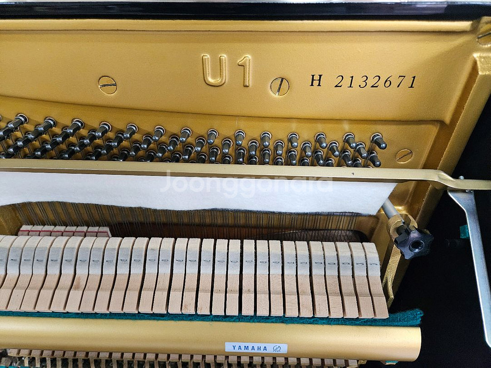 야마하피아노 U-1블랙 made in japan--7