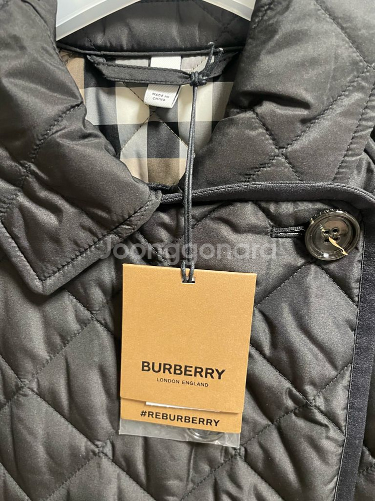 버버리 타이팅 퀼팅자켓 새상품--1
