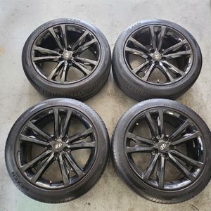 제네시스쿠페 19인치 블랙휠 순정휠 중고휠타이어 팝니다