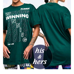 줌바웨어 공용티 초록색 반택포