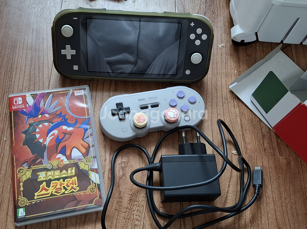 닌텐도 스위치 라이트 그레이 + 모동숲, 포켓몬 스칼렛--0