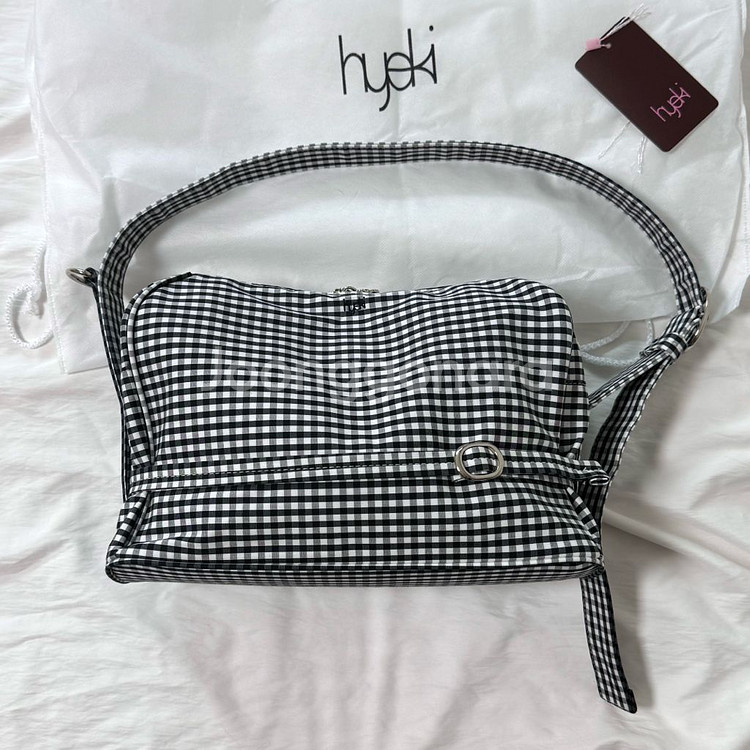 혜키 포티백 체크 숄더백 가방--1