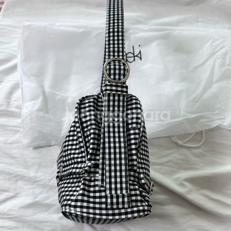 혜키 포티백 체크 숄더백 가방--6