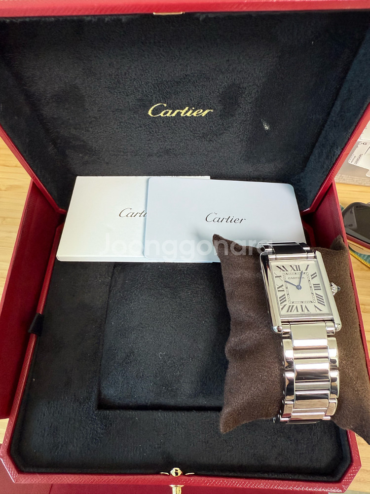 까르띠에 탱크머스트 스틸 라지--0