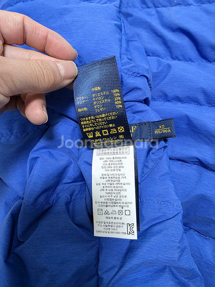 여성용 패딩 조끼(택포)폴로 골프 여성 양면 오리패딩 조끼 XS--5