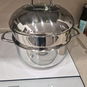 쿡셀 9L 통3중 스텐곰솥 찜기세트 미사용새상품 택포