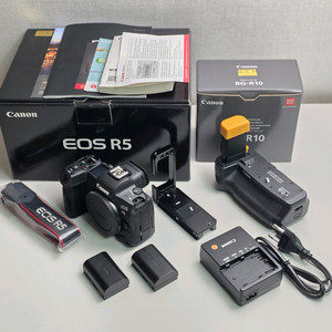 캐논 EOS R5 풀박스 + 배터리 그립 + 삼각대