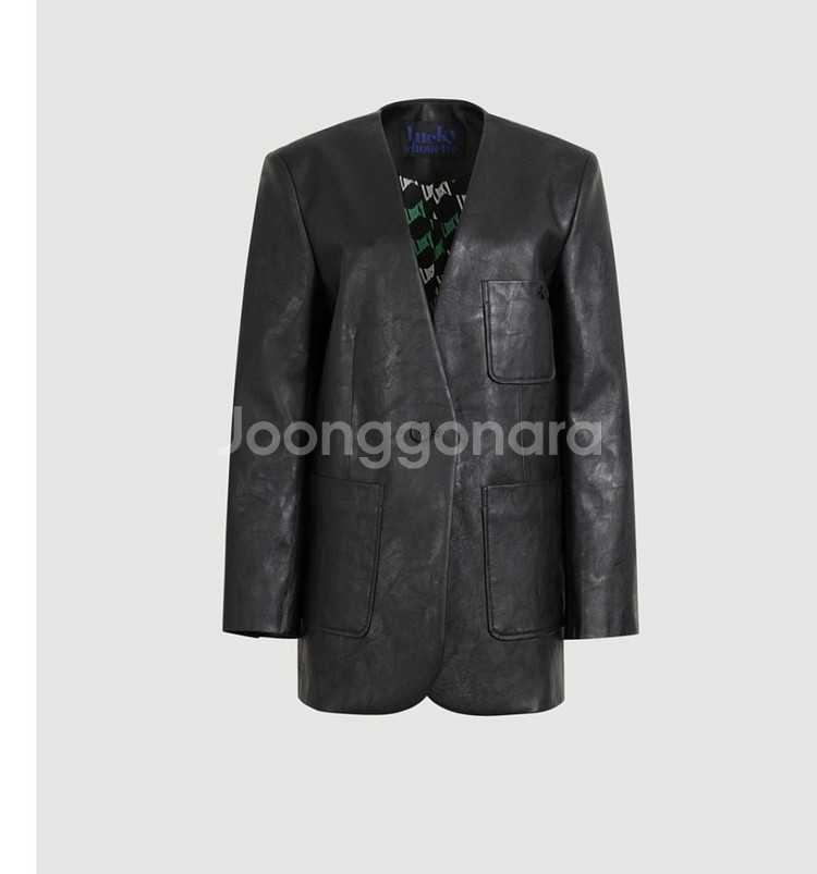 럭키슈에뜨 가죽자켓 새상품--3
