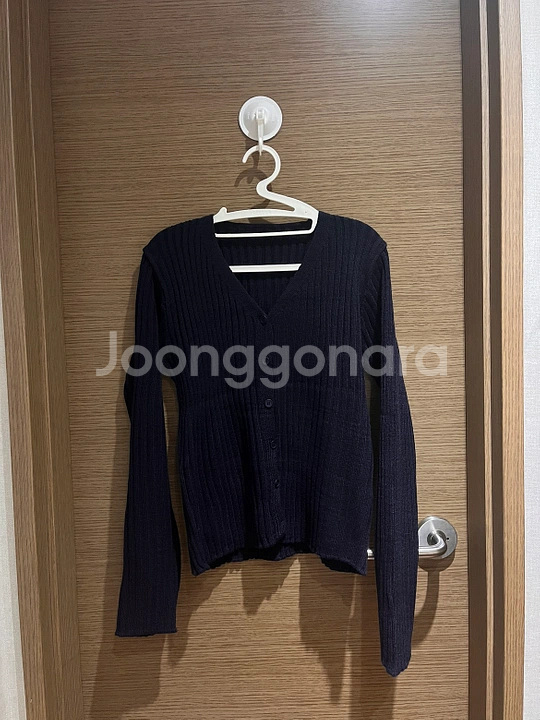 브이넥 골지 가디건--0