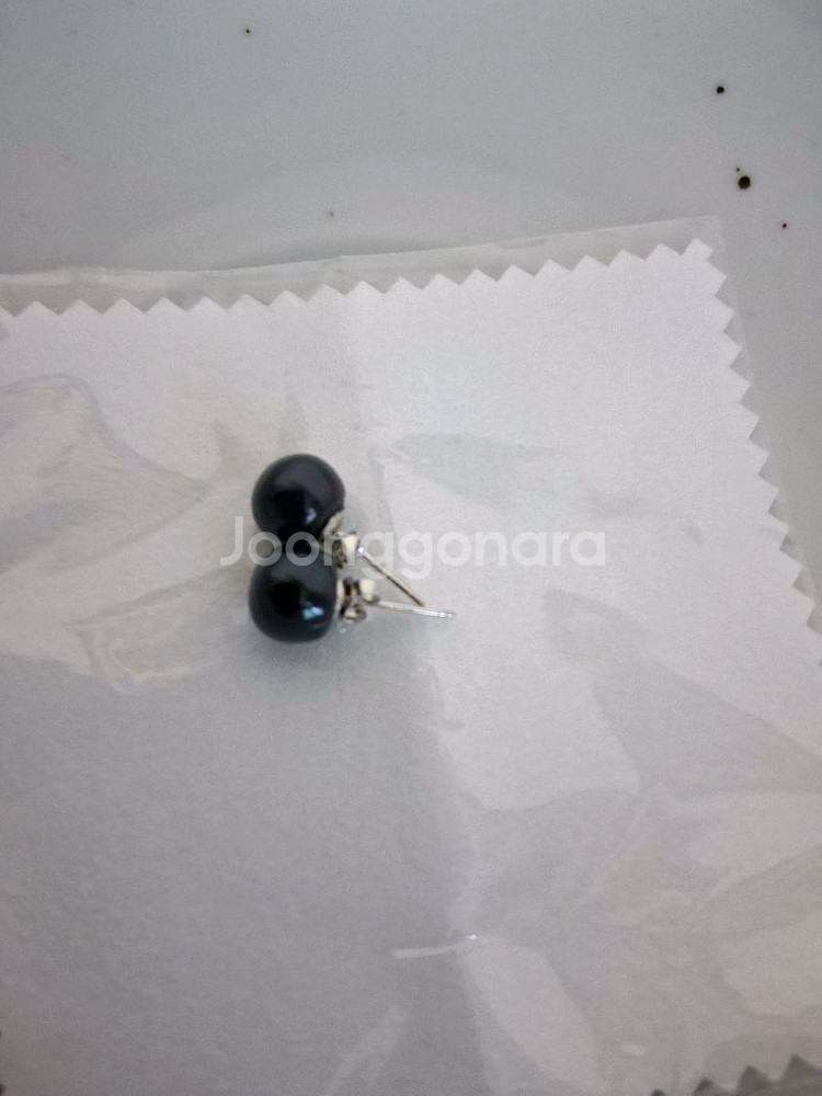 담수진주 블랙 반지.귀걸이 세트 새상품--3