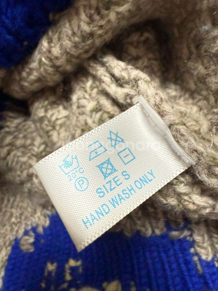 플로럴 패턴 캐시미어100 니트 스웨터--3