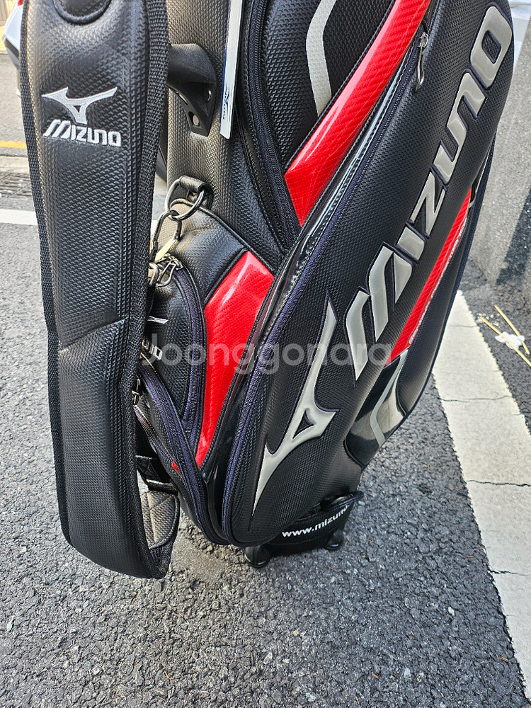 미즈노 골프백 캐디백 블랙/레드--1