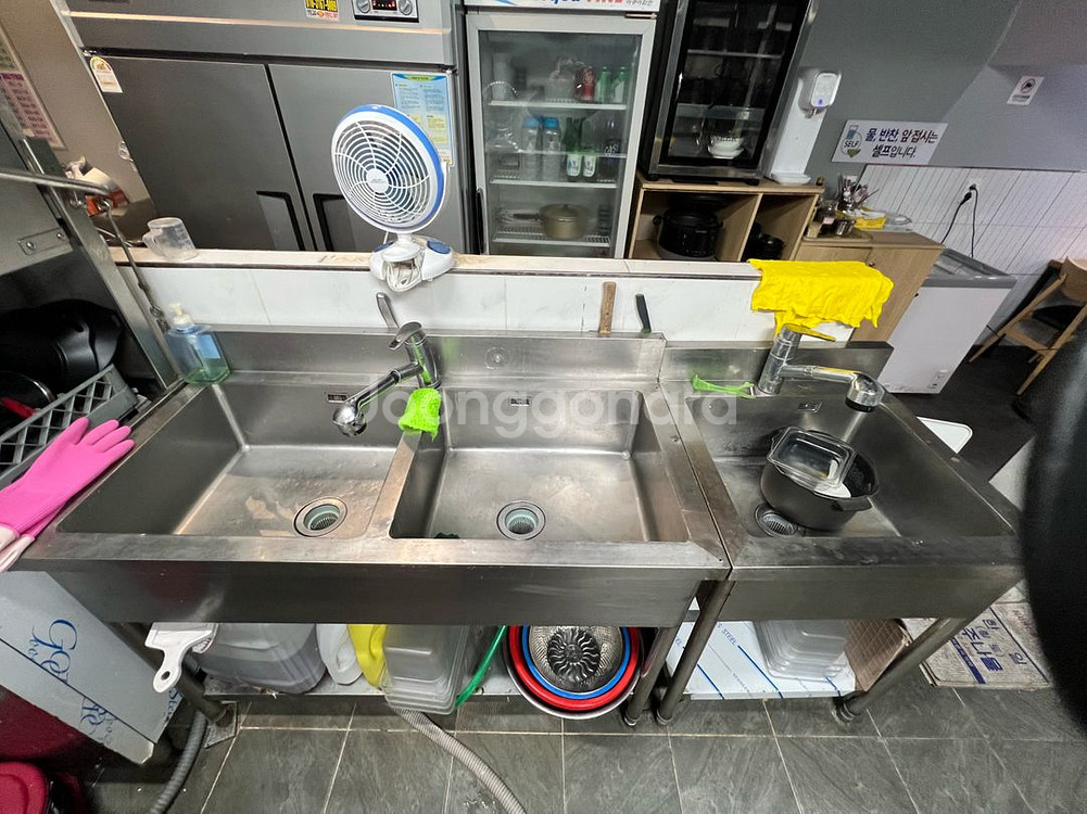 업소용 스테인리스 싱크대 씽크대 세트 2개--0