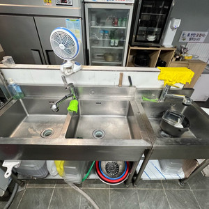 업소용 스테인리스 싱크대 씽크대 세트 2개