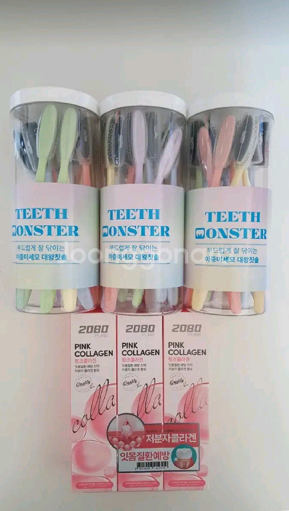 [택포]티스몬스터 대왕칫솔 / 2080 콜라겐함유 치약--0