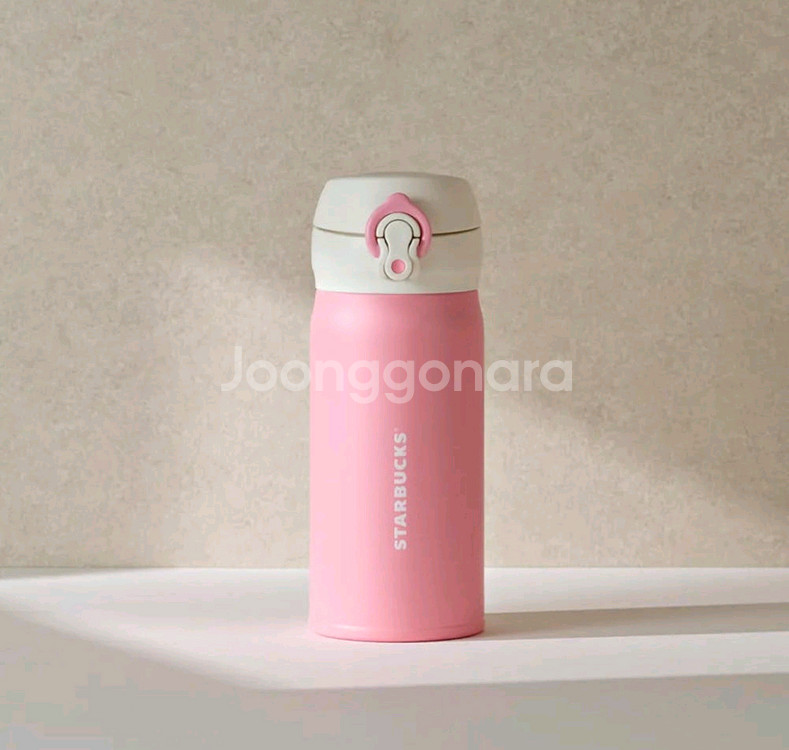 스타벅스 워드마크 핑크 보온병--0